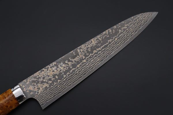 Takeshi Saji Gyuto Takeshi Saji SUMMIT ― Limited Edition Custom Series SMT-1163 VG-10W Multi-Colored Golden-Rainbow Damascus Gyuto 240mm (9.4 Inch)