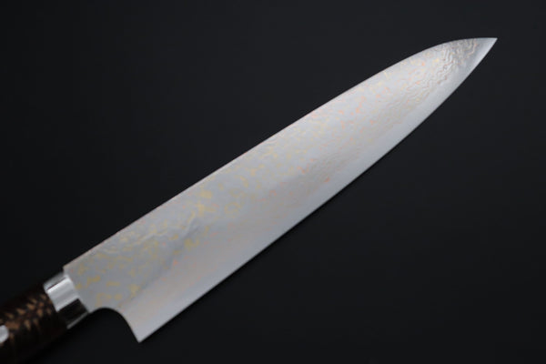 Takeshi Saji Gyuto Takeshi Saji SUMMIT ― Limited Edition Custom Series SMT-1191 VG-10W磨 Multi-Colored Golden-Rainbow Damascus Gyuto 240mm (9.4 Inch)