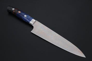 Takeshi Saji Gyuto Takeshi Saji SUMMIT ― Limited Edition Custom Series SMT-1216 VG-10W磨 Multi-Colored Golden-Rainbow Damascus Gyuto 180mm (7 Inch)
