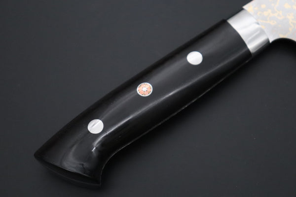Takeshi Saji Gyuto Takeshi Saji SUMMIT ― Limited Edition Custom Series SMT-1224 VG-10W磨 Multi-Colored Golden-Rainbow Damascus Gyuto 210mm (8.2 Inch)