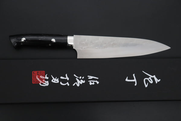 Takeshi Saji Gyuto Takeshi Saji SUMMIT ― Limited Edition Custom Series SMT-1240 SRS-13 Hammer Forged Gyuto 180mm (7 Inch)