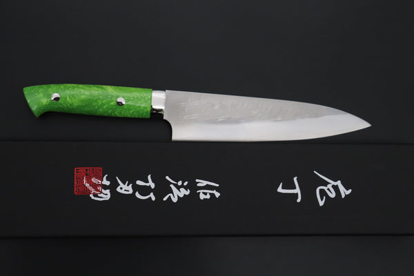 Takeshi Saji Gyuto Takeshi Saji SUMMIT ― Limited Edition Custom Series SMT-1241 SRS-13 Hammer Forged Gyuto 180mm (7 Inch)