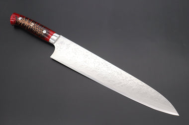 Takeshi Saji Gyuto Takeshi Saji SUMMIT ― Limited Edition Custom Series SMT-787 R-2 Custom Damascus Gyuto 270mm (10.6 Inch)
