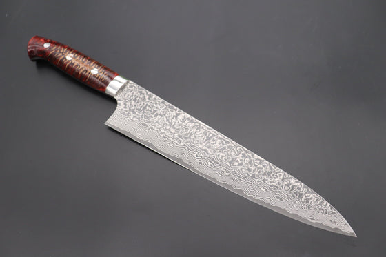 Takeshi Saji Gyuto Takeshi Saji SUMMIT ― Limited Edition Custom Series SMT-808 R-2 Custom Damascus Gyuto 240mm (9.4 Inch)
