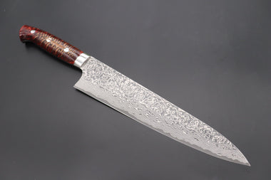 Takeshi Saji Gyuto Takeshi Saji SUMMIT ― Limited Edition Custom Series SMT-808 R-2 Custom Damascus Gyuto 240mm (9.4 Inch)