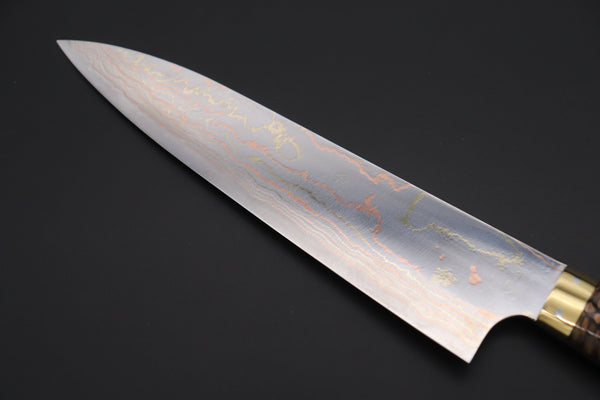 Takeshi Saji Gyuto Takeshi Saji SUMMIT ― Limited Edition Custom Series SMT-841 Blue Steel No.2 Rainbow Damascus Gyuto 210mm (8.2 inch)