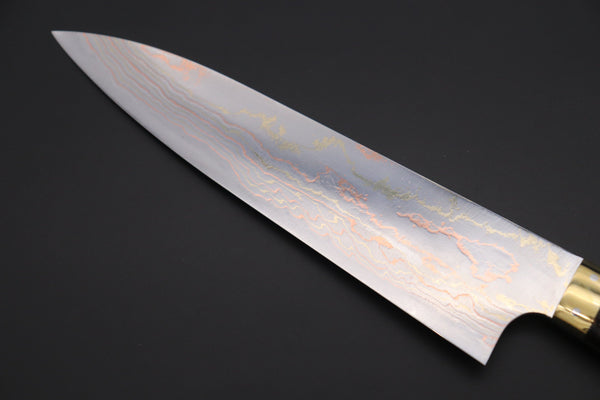 Takeshi Saji Gyuto Takeshi Saji SUMMIT ― Limited Edition Custom Series SMT-842 Blue Steel No.2 Rainbow Damascus Gyuto 210mm (8.2 inch)