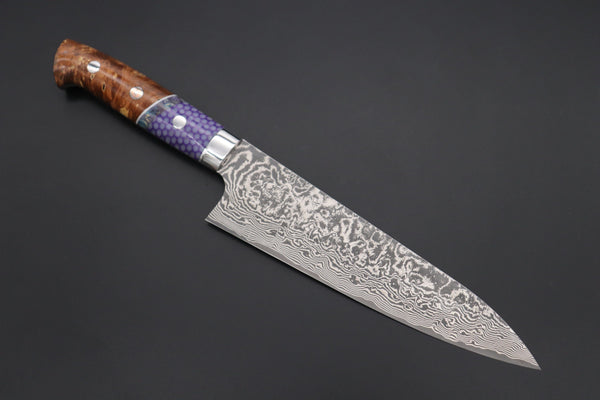 Takeshi Saji Gyuto Takeshi Saji SUMMIT ― Limited Edition Custom Series SMT-868 R-2 Custom Damascus Gyuto 180mm (7 Inch)