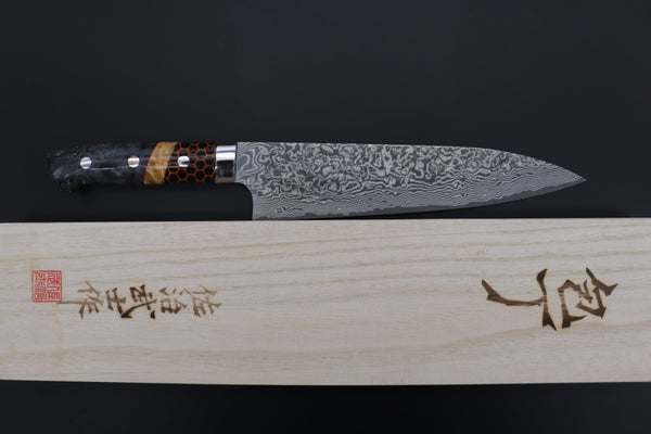 Takeshi Saji Gyuto Takeshi Saji SUMMIT ― Limited Edition Custom Series SMT-873 R-2 Custom Damascus Gyuto 210mm (8.2 Inch)