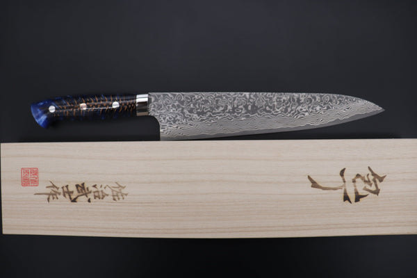 Takeshi Saji Gyuto Takeshi Saji SUMMIT ― Limited Edition Custom Series SMT-875 R-2 Custom Damascus Gyuto 240mm (9.4 Inch)