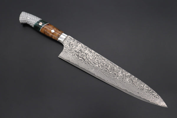 Takeshi Saji Gyuto Takeshi Saji SUMMIT ― Limited Edition Custom Series SMT-878 R-2 Custom Damascus Gyuto 240mm (9.4 Inch)