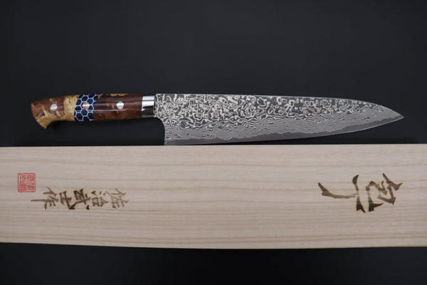 Takeshi Saji Gyuto Takeshi Saji SUMMIT ― Limited Edition Custom Series SMT-879 R-2 Custom Damascus Gyuto 240mm (9.4 Inch)