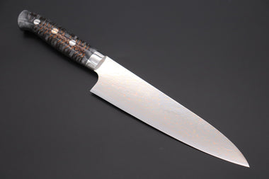 Takeshi Saji Gyuto Takeshi Saji SUMMIT ― Limited Edition Custom Series SMT-996 VG-10W磨 Multi-Colored Golden-Rainbow Damascus Gyuto 180mm (7 Inch)