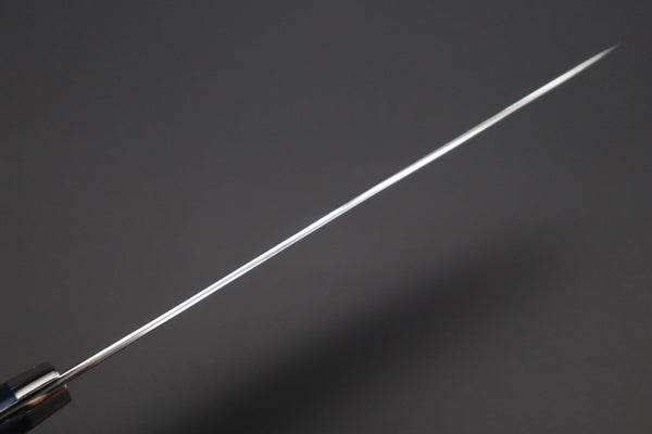 Takeshi Saji Gyuto Takeshi Saji SUMMIT ― Limited Edition Custom Series Summer Edition SMT-1016 R-2 Custom Damascus Gyuto 180mm (7 Inch, Ocean Blue Color Stabilized Spruce Cones Hybrid Wood Handle)