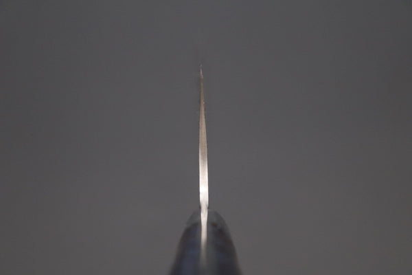 Takeshi Saji Gyuto Takeshi Saji SUMMIT ― Limited Edition Custom Series Summer Edition SMT-1017 R-2 Custom Damascus Gyuto 240mm (7 Inch, Ocean Blue Color Stabilized Spruce Cones Hybrid Wood Handle)