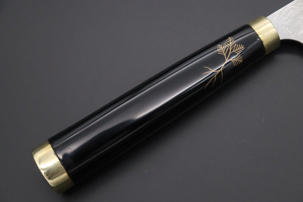 Takeshi Saji Gyuto Takeshi Saji Urushi & Makie Series "虎 Japanese Tiger Motif" R-2 Custom Diamond Damascus STU-42 Gyuto 210mm (8.2')