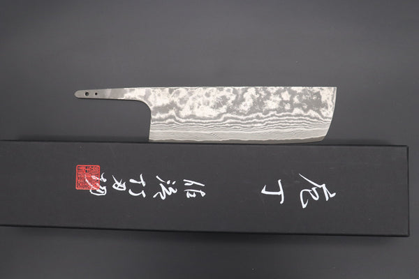 Takeshi Saji Nakiri “Build Your Dream Knife” Takeshi Saji VG-10 Custom Black Nickel Damascus TSBO-11 Nakiri 165mm (6.4 Inch)