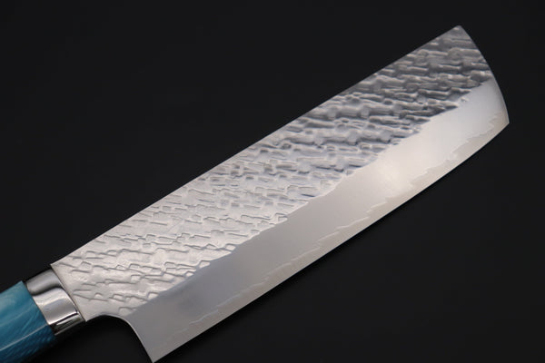 Takeshi Saji Nakiri Takeshi Saji SUMMIT ― Limited Edition Custom Series SMT-1031 STRIX SAN-MAI Custom Hammered Nakiri 165mm (6.4 Inch)