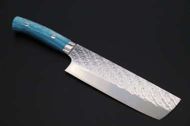 Takeshi Saji Nakiri Takeshi Saji SUMMIT ― Limited Edition Custom Series SMT-1031 STRIX SAN-MAI Custom Hammered Nakiri 165mm (6.4 Inch)