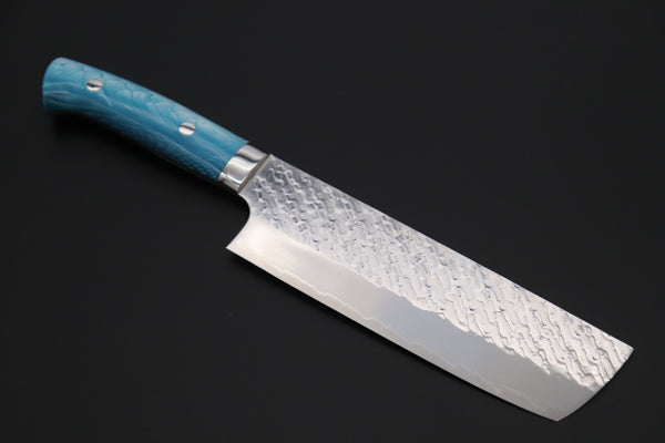 Takeshi Saji Nakiri Takeshi Saji SUMMIT ― Limited Edition Custom Series SMT-1031 STRIX SAN-MAI Custom Hammered Nakiri 165mm (6.4 Inch)