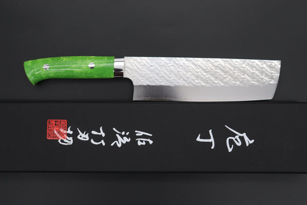 Takeshi Saji Nakiri Takeshi Saji SUMMIT ― Limited Edition Custom Series SMT-1032 STRIX SAN-MAI Custom Hammered Nakiri 165mm (6.4 Inch)