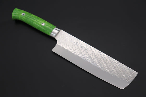 Takeshi Saji Nakiri Takeshi Saji SUMMIT ― Limited Edition Custom Series SMT-1032 STRIX SAN-MAI Custom Hammered Nakiri 165mm (6.4 Inch)