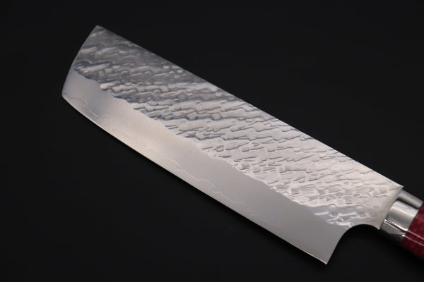 Takeshi Saji Nakiri Takeshi Saji SUMMIT ― Limited Edition Custom Series SMT-1034 STRIX SAN-MAI Custom Hammered Nakiri 165mm (6.4 Inch)