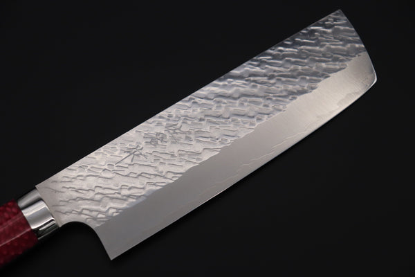 Takeshi Saji Nakiri Takeshi Saji SUMMIT ― Limited Edition Custom Series SMT-1034 STRIX SAN-MAI Custom Hammered Nakiri 165mm (6.4 Inch)
