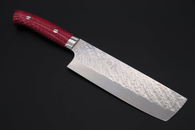 Takeshi Saji Nakiri Takeshi Saji SUMMIT ― Limited Edition Custom Series SMT-1034 STRIX SAN-MAI Custom Hammered Nakiri 165mm (6.4 Inch)