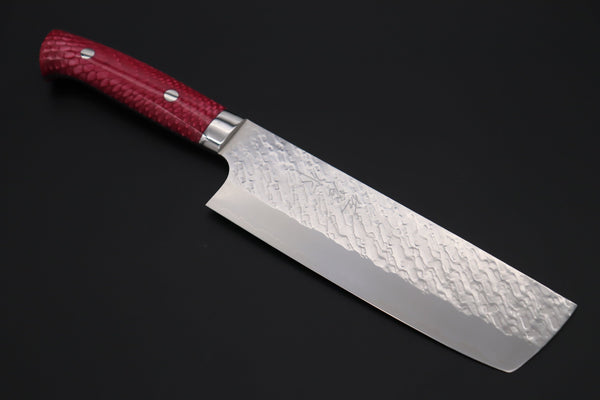 Takeshi Saji Nakiri Takeshi Saji SUMMIT ― Limited Edition Custom Series SMT-1034 STRIX SAN-MAI Custom Hammered Nakiri 165mm (6.4 Inch)