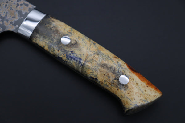 Takeshi Saji Nakiri Takeshi Saji SUMMIT ― Limited Edition Custom Series SMT-1087 VG-10W Multi-Colored Golden-Rainbow Damascus Nakiri 165mm (6.4 Inch)