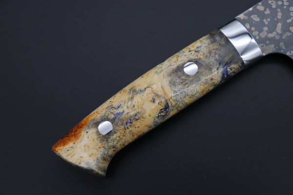 Takeshi Saji Nakiri Takeshi Saji SUMMIT ― Limited Edition Custom Series SMT-1087 VG-10W Multi-Colored Golden-Rainbow Damascus Nakiri 165mm (6.4 Inch)