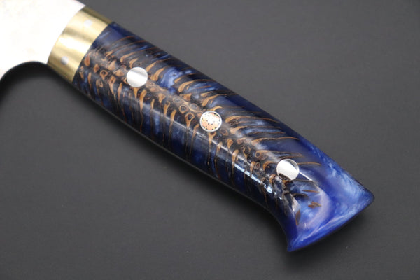 Takeshi Saji Nakiri Takeshi Saji SUMMIT ― Limited Edition Custom Series SMT-835 Blue Steel No.2 Rainbow Damascus Nakiri 165mm (6.4 inch)