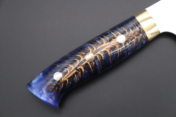 Takeshi Saji Nakiri Takeshi Saji SUMMIT ― Limited Edition Custom Series SMT-835 Blue Steel No.2 Rainbow Damascus Nakiri 165mm (6.4 inch)