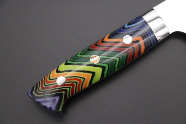 Takeshi Saji Nakiri Takeshi Saji SUMMIT ― Limited Edition Custom Series SMT-837 Blue Steel No.2 Rainbow Damascus Nakiri 165mm (6.4 inch)