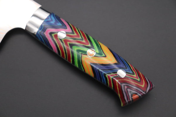 Takeshi Saji Nakiri Takeshi Saji SUMMIT ― Limited Edition Custom Series SMT-838 Blue Steel No.2 Rainbow Damascus Nakiri 165mm (6.4 inch)