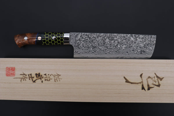 Takeshi Saji Nakiri Takeshi Saji SUMMIT ― Limited Edition Custom Series SMT-863 R-2 Custom Damascus Nakiri 165mm (6.4 Inch)