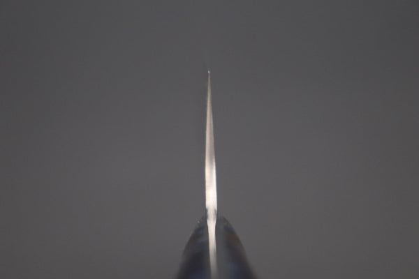 Takeshi Saji Nakiri Takeshi Saji SUMMIT ― Limited Edition Custom Series Summer Edition SMT-1018 R-2 Custom Damascus Nakiri 165mm (6.4 Inch, Ocean Blue Color Stabilized Spruce Cones Hybrid Wood Handle)