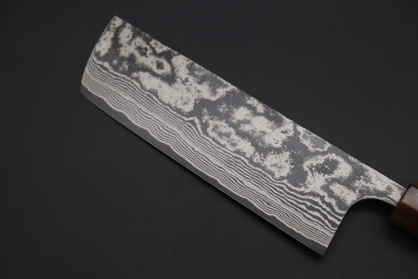 Takeshi Saji Nakiri Takeshi Saji SUMMIT ― Limited Edition Custom Series VG-10 Custom Damascus Nakiri 165mm (6.4 Inch, STCL-314)