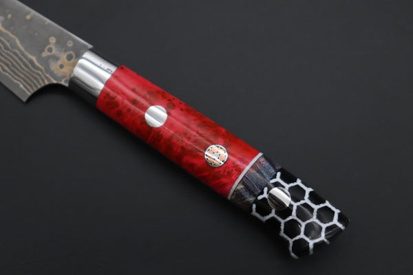 Takeshi Saji Paring Takeshi Saji SUMMIT ― Limited Edition Custom Series SMT-1143 VG-10W Multi-Colored Golden-Rainbow Damascus Paring 95mm (3.7 Inch)