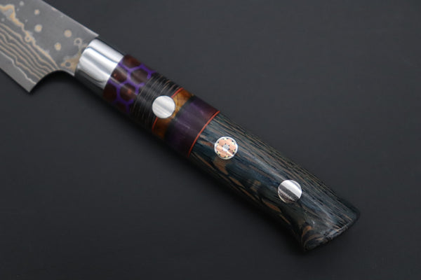 Takeshi Saji Paring Takeshi Saji SUMMIT ― Limited Edition Custom Series SMT-1144 VG-10W Multi-Colored Golden-Rainbow Damascus Paring 95mm (3.7 Inch)