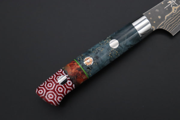 Takeshi Saji Paring Takeshi Saji SUMMIT ― Limited Edition Custom Series SMT-1145 VG-10W Multi-Colored Golden-Rainbow Damascus Paring 95mm (3.7 Inch)
