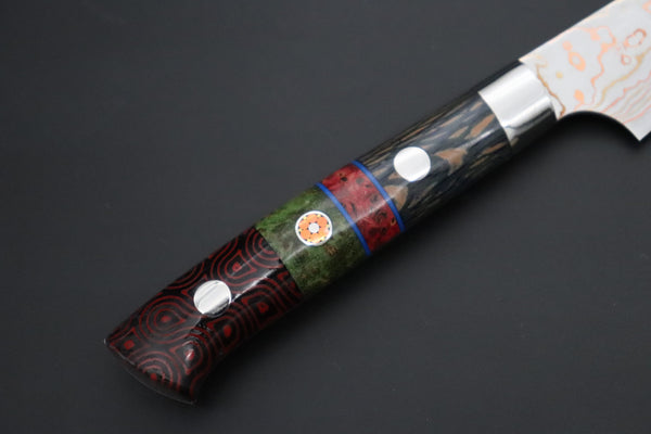 Takeshi Saji Paring Takeshi Saji SUMMIT ― Limited Edition Custom Series SMT-1195 VG-10W Multi-Colored Golden-Rainbow Damascus Paring 95mm (3.7 Inch)
