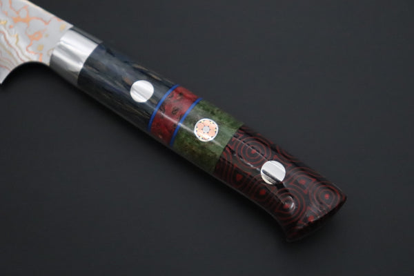 Takeshi Saji Paring Takeshi Saji SUMMIT ― Limited Edition Custom Series SMT-1196 VG-10W Multi-Colored Golden-Rainbow Damascus Paring 95mm (3.7 Inch)