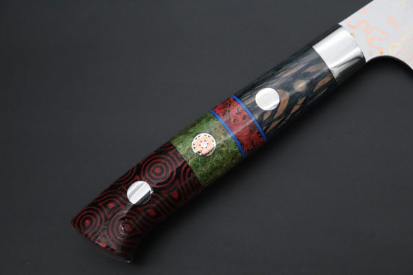 Takeshi Saji Paring Takeshi Saji SUMMIT ― Limited Edition Custom Series SMT-1196 VG-10W Multi-Colored Golden-Rainbow Damascus Paring 95mm (3.7 Inch)