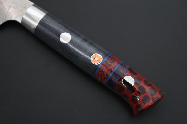 Takeshi Saji Paring Takeshi Saji SUMMIT ― Limited Edition Custom Series SMT-1198 VG-10W Multi-Colored Golden-Rainbow Damascus Paring 95mm (3.7 Inch)