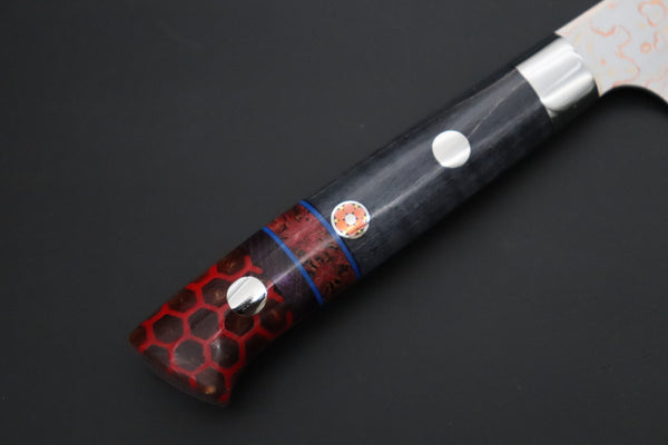 Takeshi Saji Paring Takeshi Saji SUMMIT ― Limited Edition Custom Series SMT-1198 VG-10W Multi-Colored Golden-Rainbow Damascus Paring 95mm (3.7 Inch)