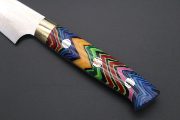 Takeshi Saji Paring Takeshi Saji SUMMIT ― Limited Edition Custom Series SMT-814 Blue Steel No.2 Rainbow Damascus Paring 90mm (3.5 Inch)