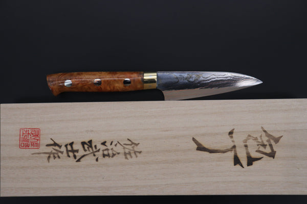 Takeshi Saji Paring Takeshi Saji SUMMIT ― Limited Edition Custom Series SMT-815 Blue Steel No.2 Rainbow Damascus Paring 90mm (3.5 Inch)