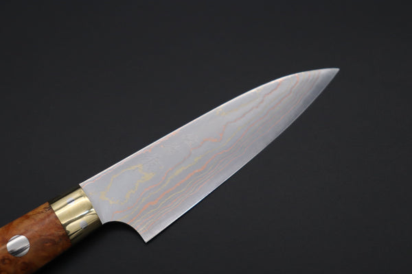 Takeshi Saji Paring Takeshi Saji SUMMIT ― Limited Edition Custom Series SMT-816 Blue Steel No.2 Rainbow Damascus Paring 90mm (3.5 Inch)